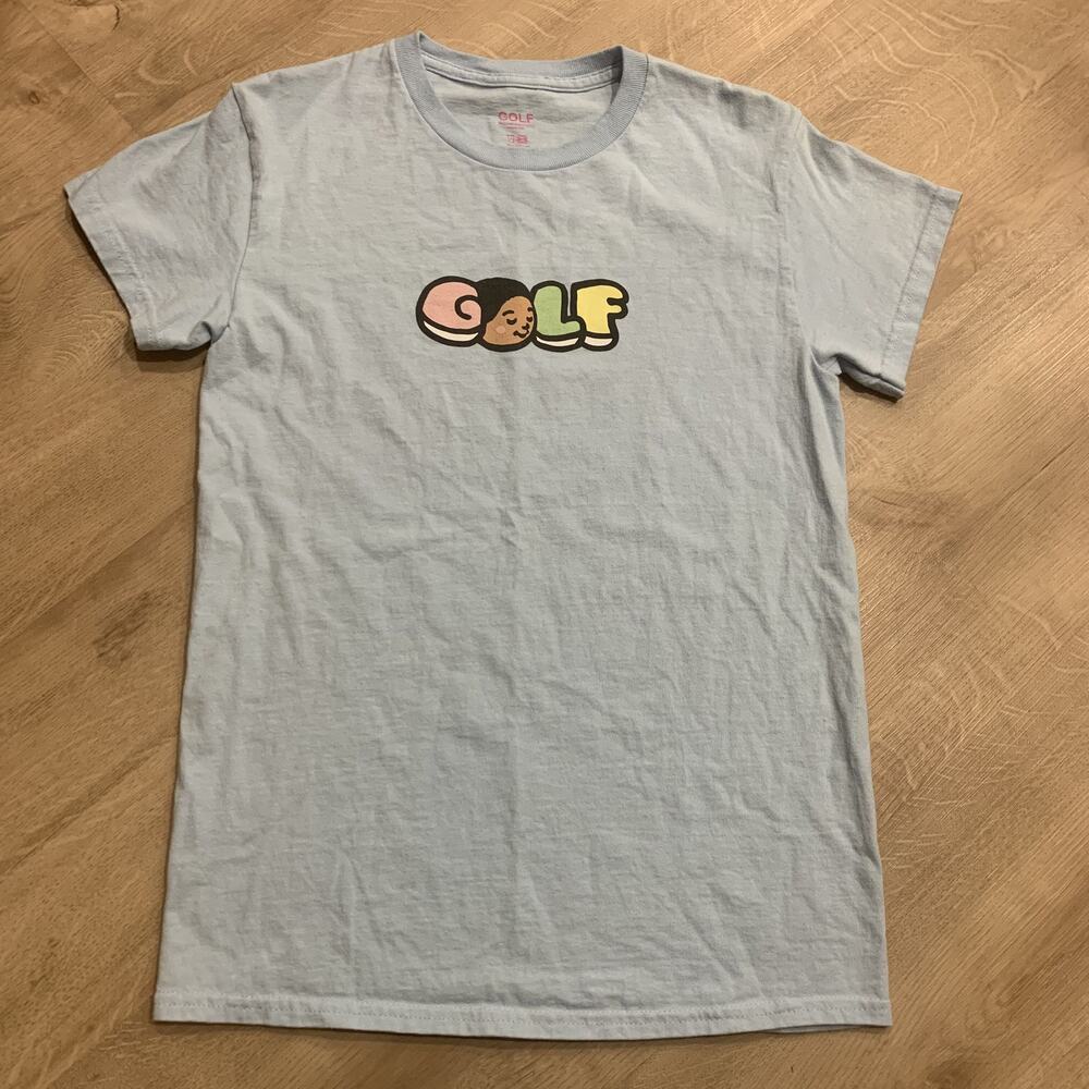 Golf Wang Golfwang Doughboy Logo T-Shirt Mens Small Light Blue Tyler The Creator